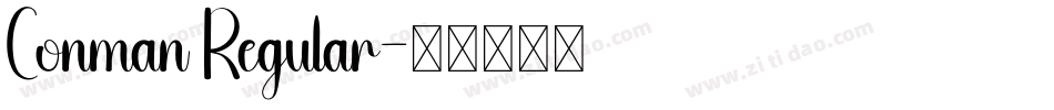 Conman Regular字体转换